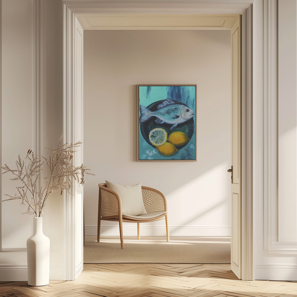 Un plato de pescado Posters - Impresiones de Arte