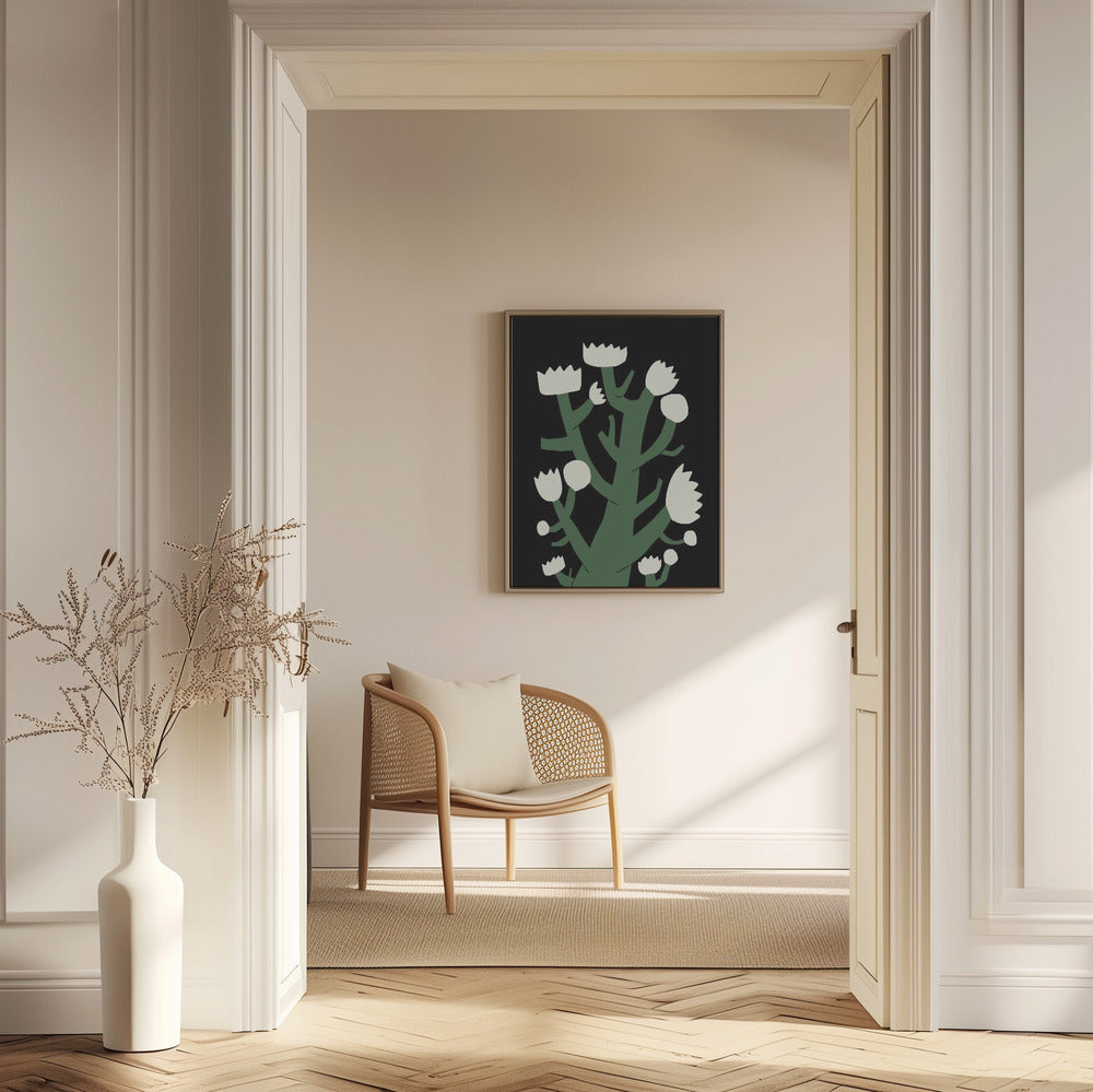 Nocturnal White Blossom | Poster