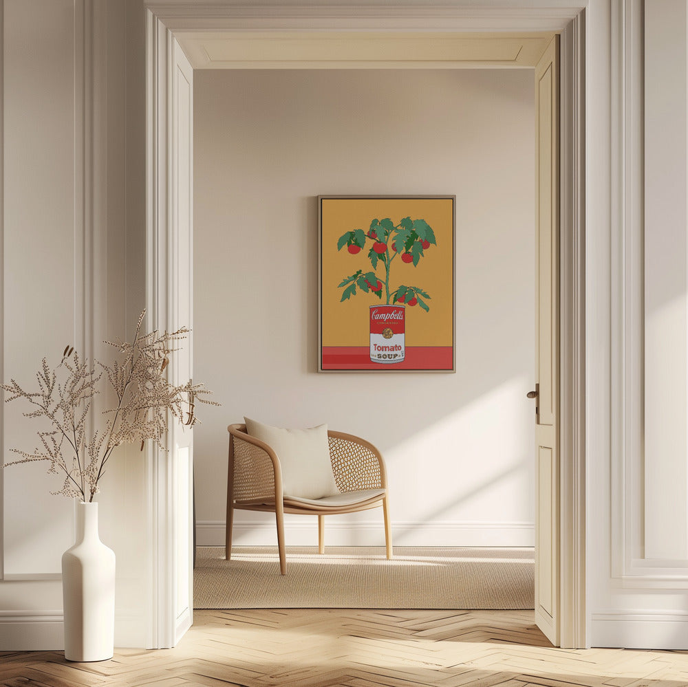 Campbells Soup Tomato Plant Retro Illustration | Poster