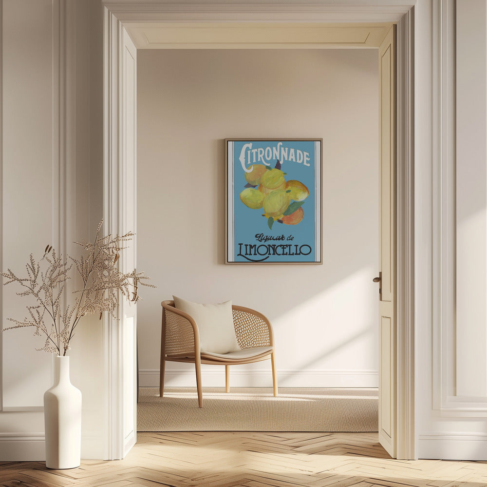 Citronnade Limoncello On Blue and Black | Poster