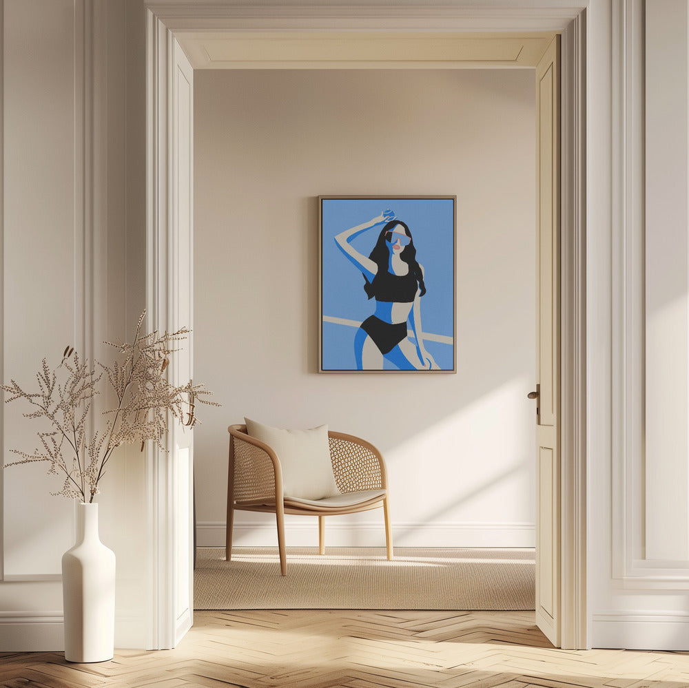 Blue Sport Girl | Poster