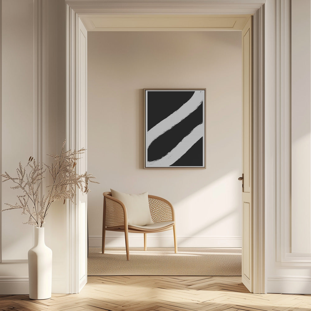Curved Contrast Lines | Poster