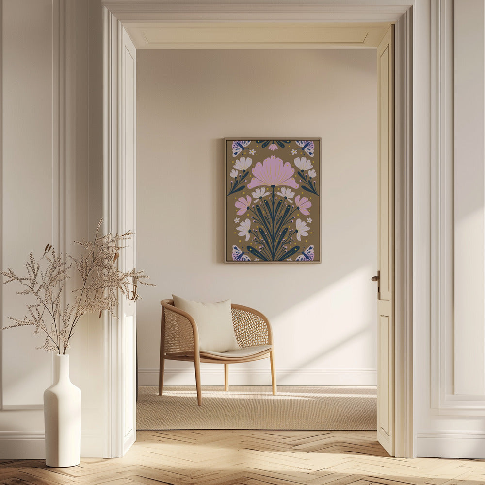 Flowers And Butterflies | Poster