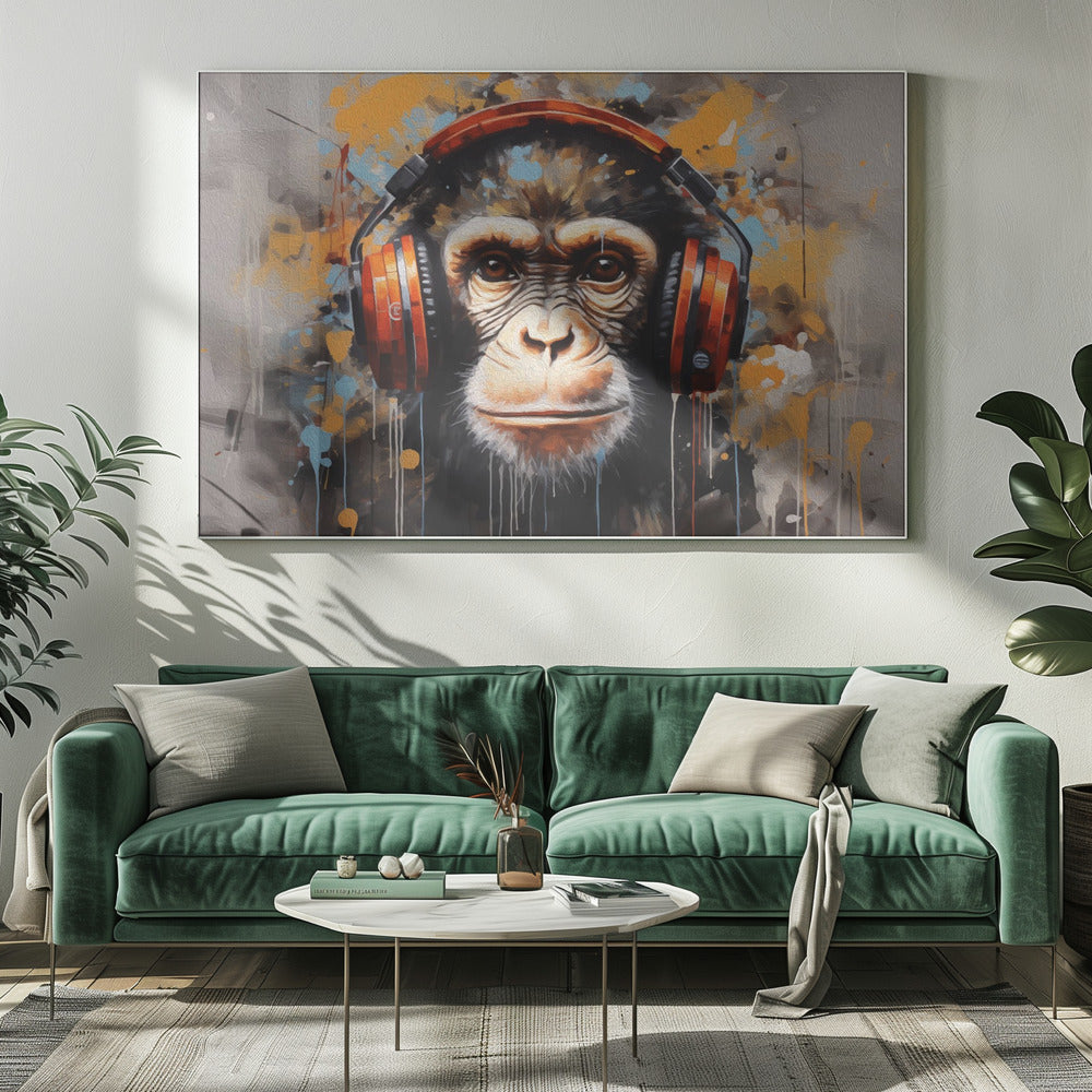 DJ Monkey | Wydruki na łótnie
