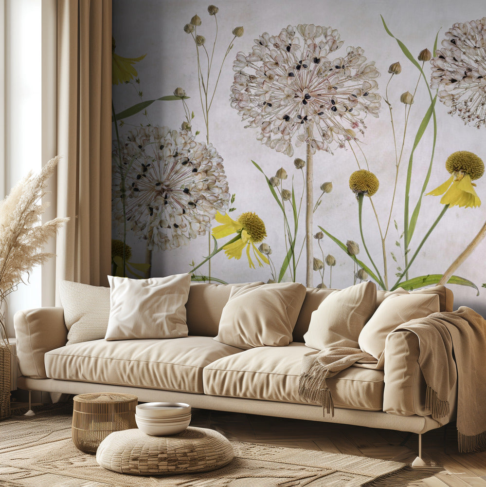 Allium och helenium | Fototapet
