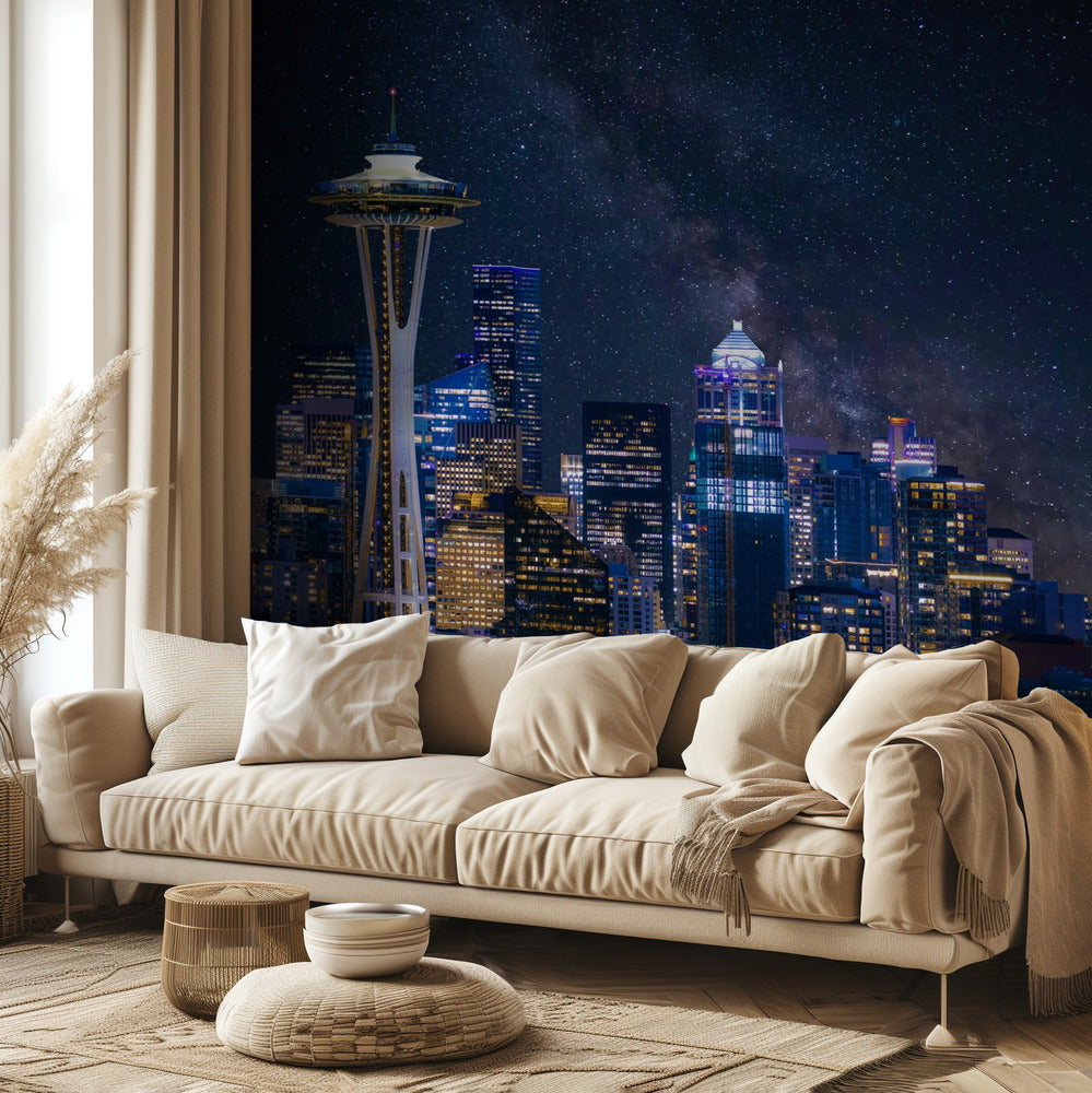 Nuit à Seattle | Papier Peint Photo