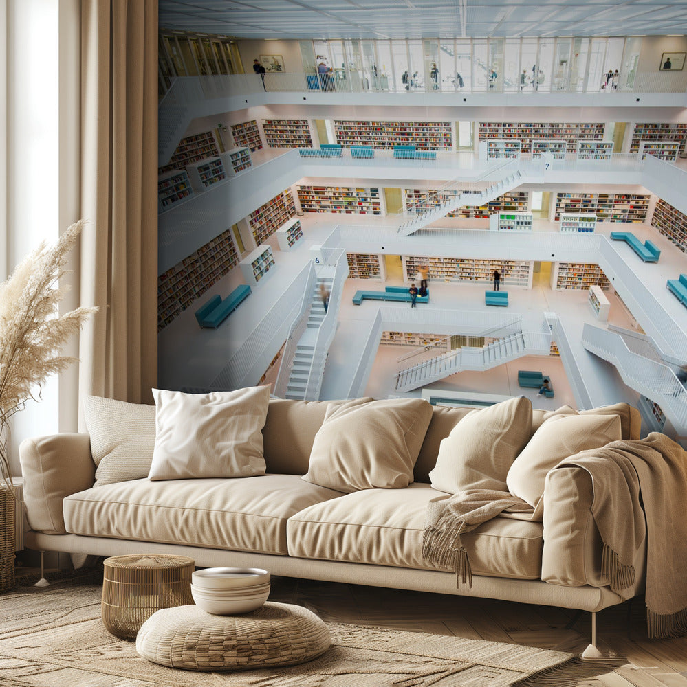 library Stuttgart | Wallpaper