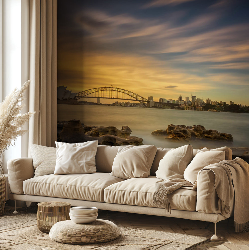 Tramonto all'Opera House di Sydney | Carta da Parati Fotografica