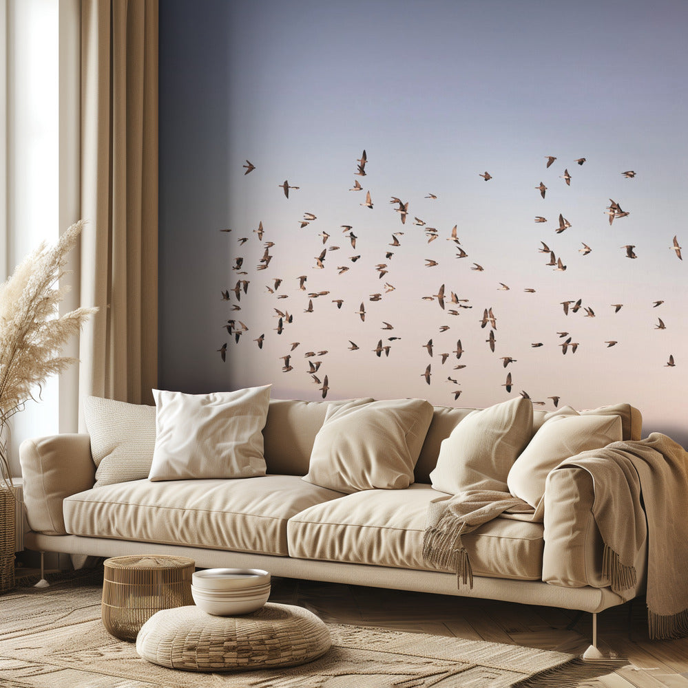 Vuelo al atardecer | Papel Pintado Fotográfico