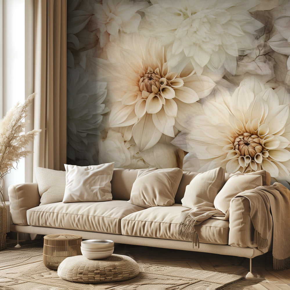 Fa Vintage Blommor 84 | Fototapet