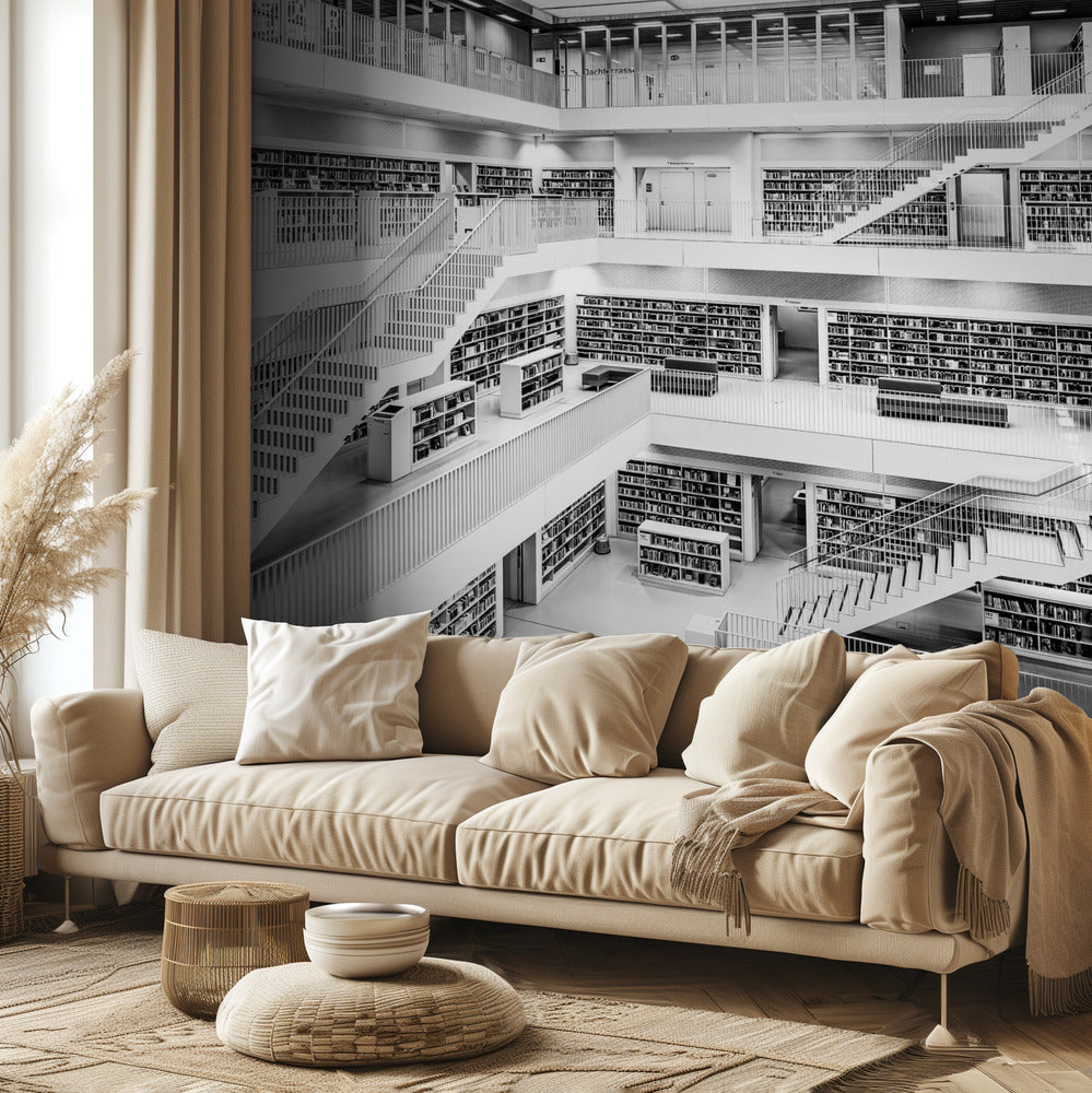 Library Stuttgart | Wallpaper