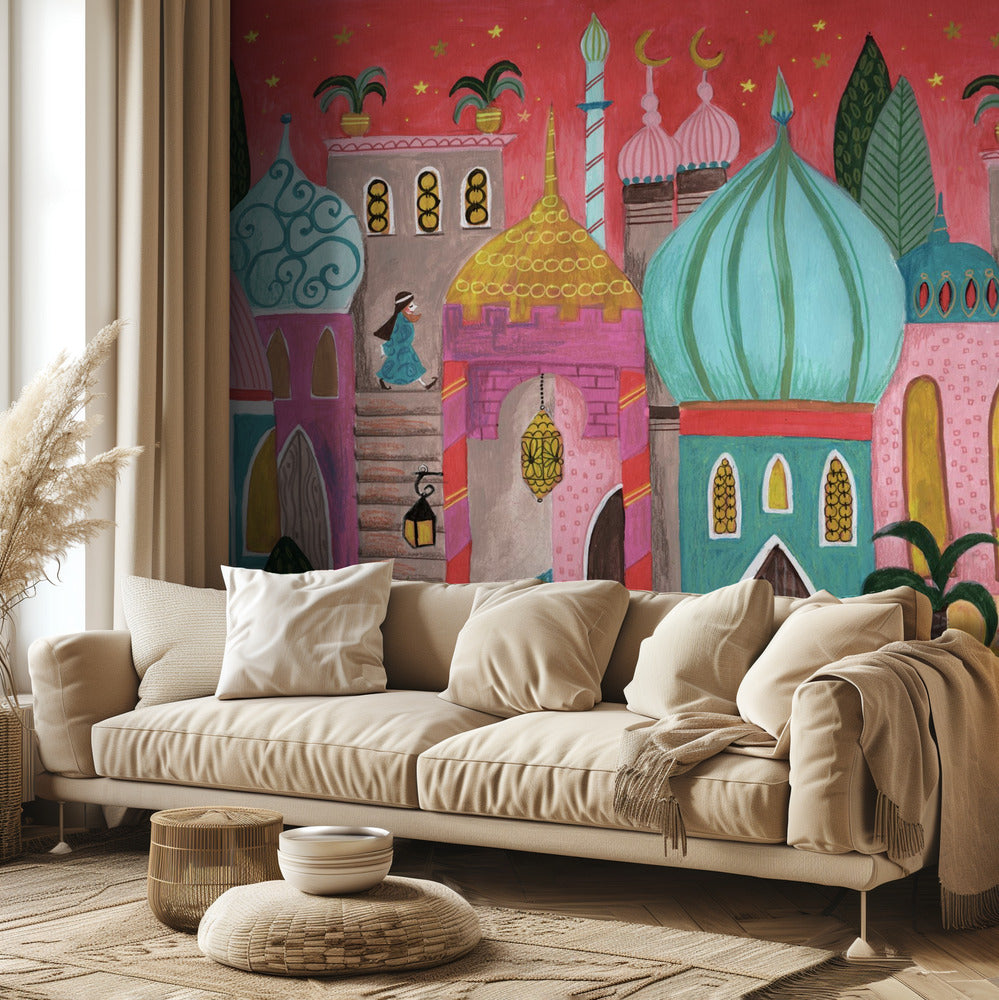 Den rosa orientaliska staden Betlehem | Fototapet