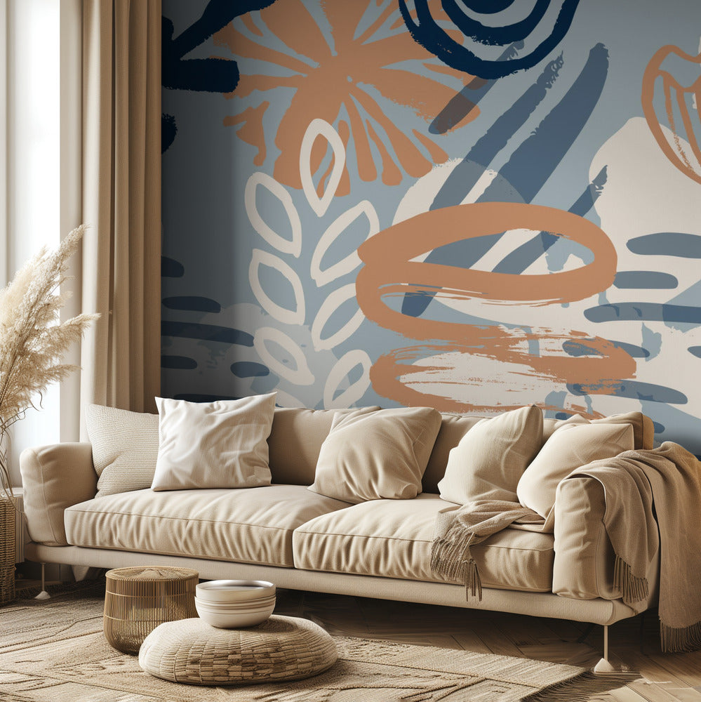 Scandia Herb_Blue | Fototapeter
