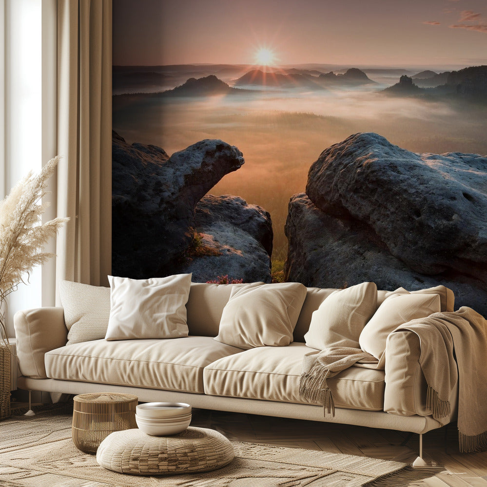 Sunrise on the rocks | Wallpaper
