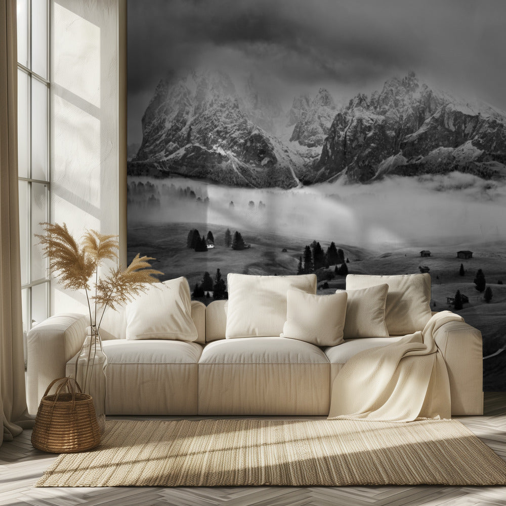 Dolomites brumeuses | Papier Peint Photo