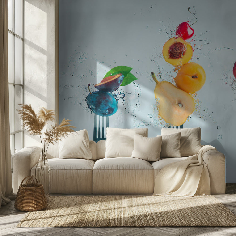 Preparando ensalada de frutas | Papel Pintado Fotográfico