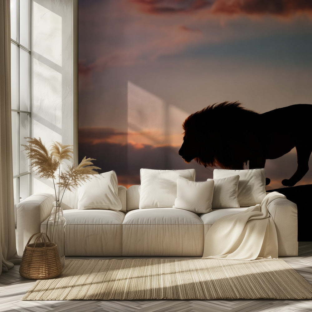 Puesta de sol en el Serengeti | Papel Pintado Fotográfico