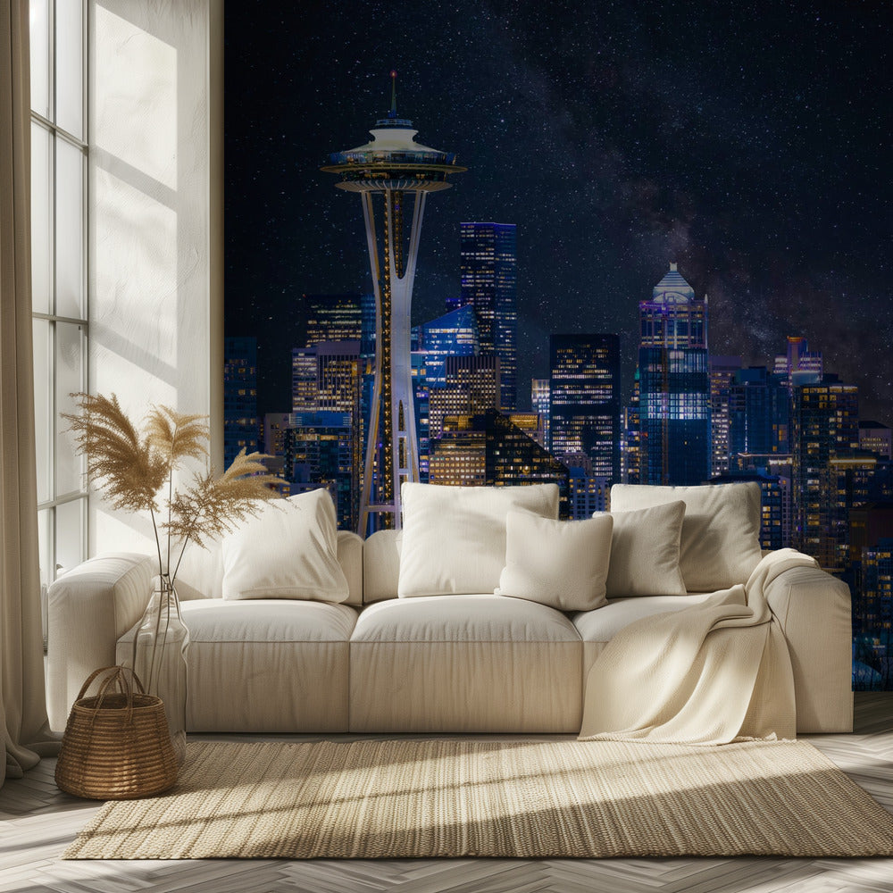 Nuit à Seattle | Papier Peint Photo