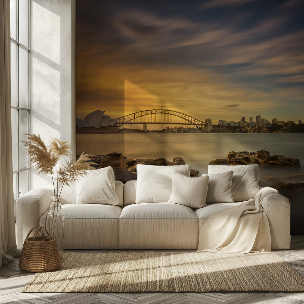 Tramonto all'Opera House di Sydney | Carta da Parati Fotografica