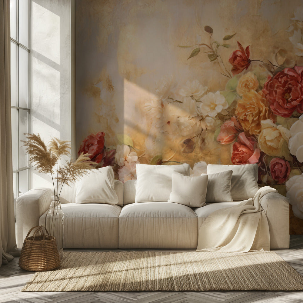 Fa Vintage Blomster 77 | Fototapeter