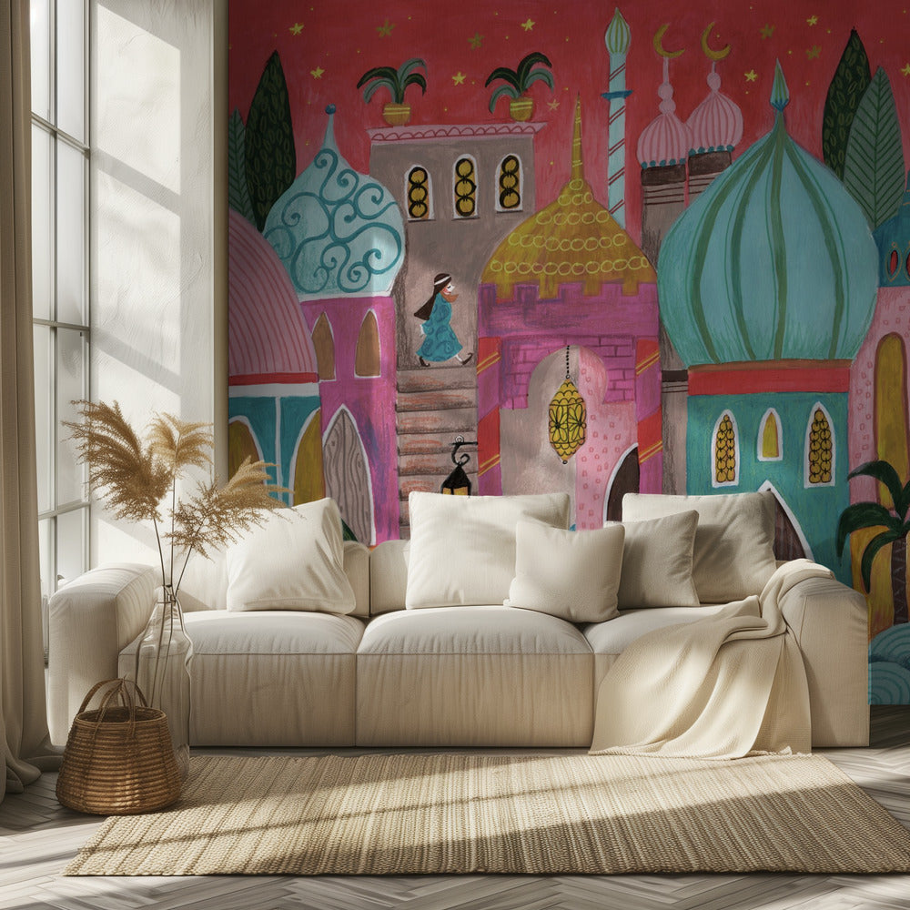 Den rosa orientaliska staden Betlehem | Fototapet