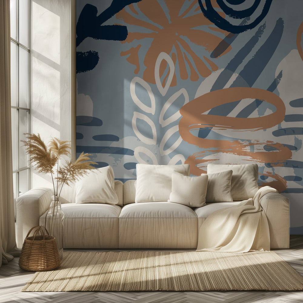 Scandia Herb_Blue | Fototapeter