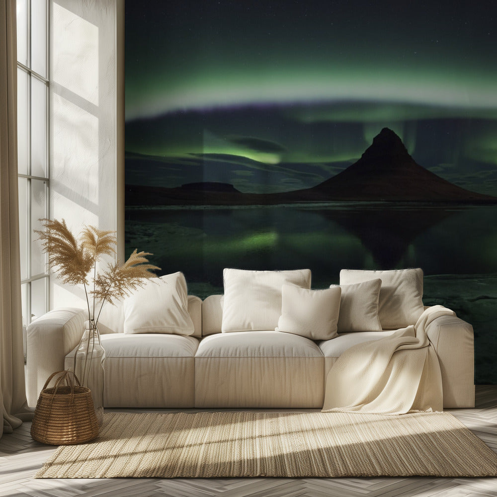Aurore de Kirkjufell | Papier Peint Photo