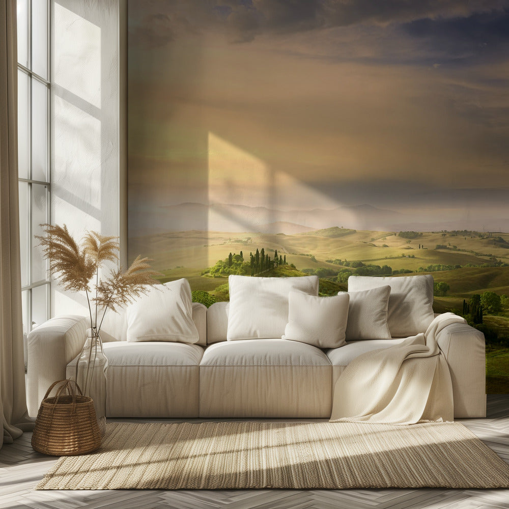 El amanecer de Podere Belvedere | Papel Pintado Fotográfico