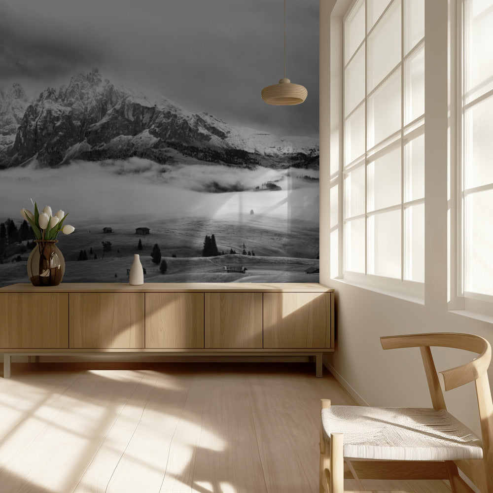 Dolomites brumeuses | Papier Peint Photo