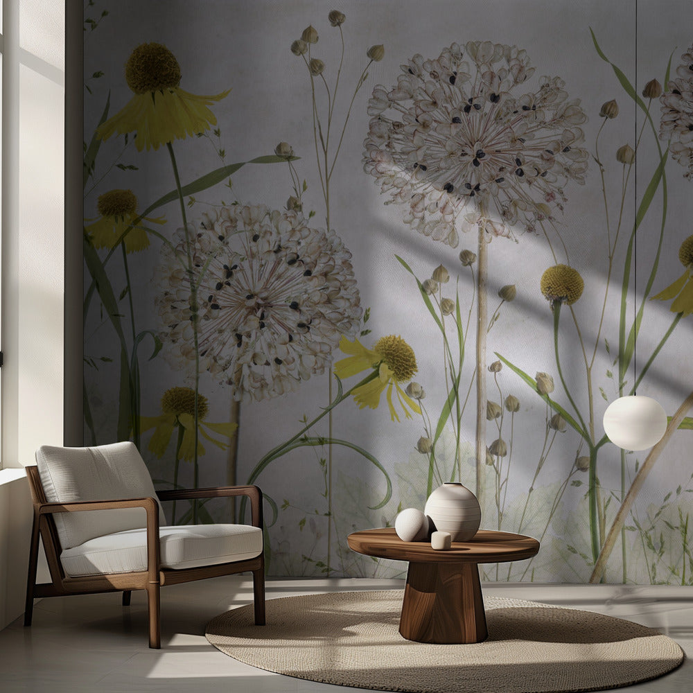 Allium och helenium | Fototapet
