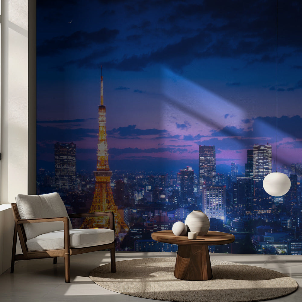 Nocny widok Tokio | Fototapeta