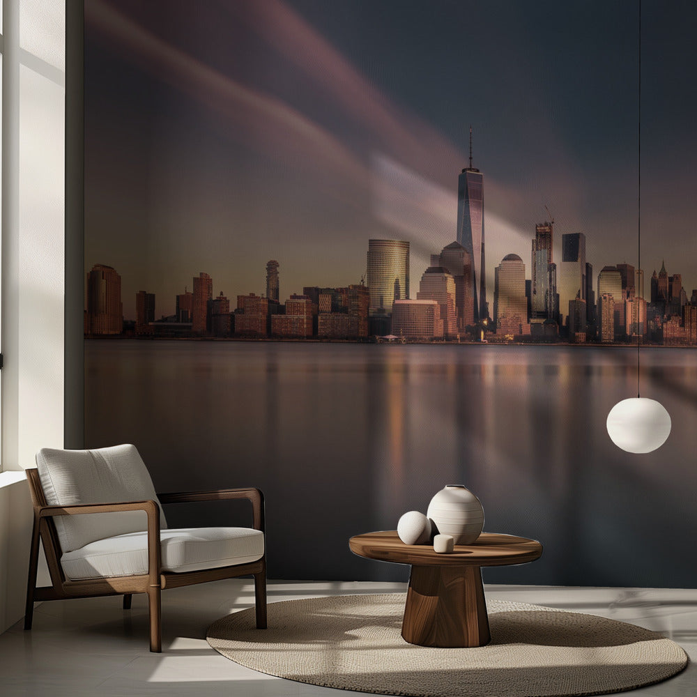 Gouden Manhattan | Fotobehang