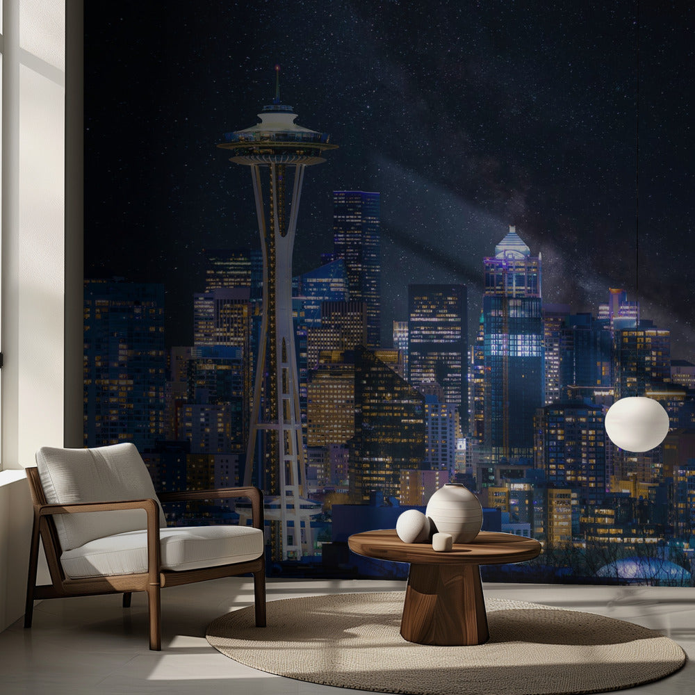Nuit à Seattle | Papier Peint Photo