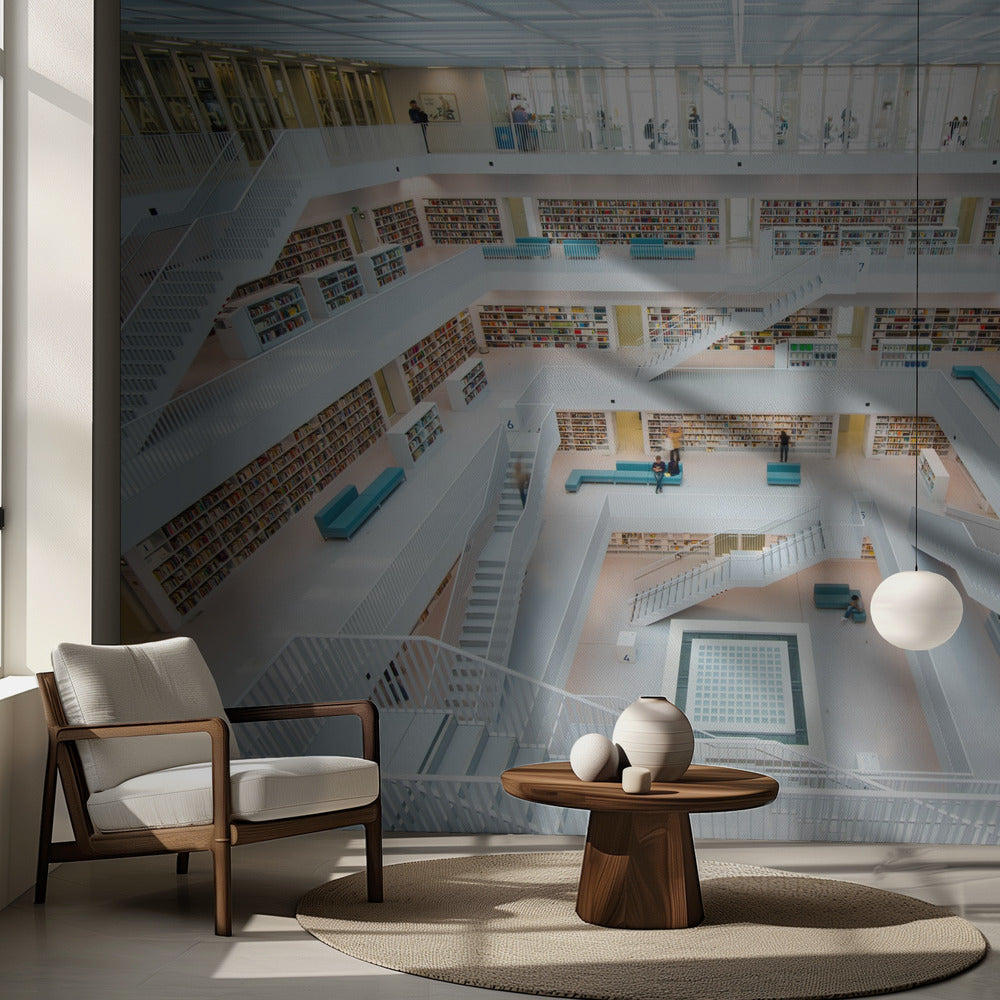 library Stuttgart | Wallpaper