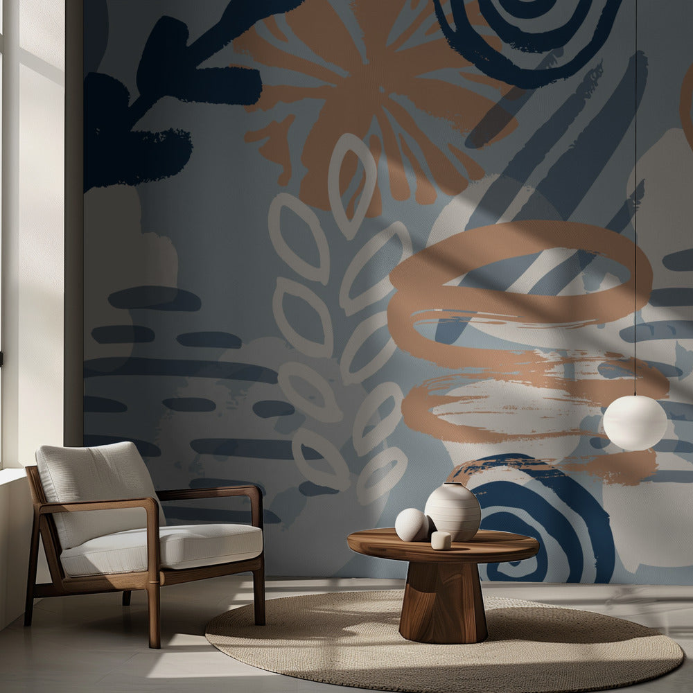 Scandia Herb_Blue | Fototapeter