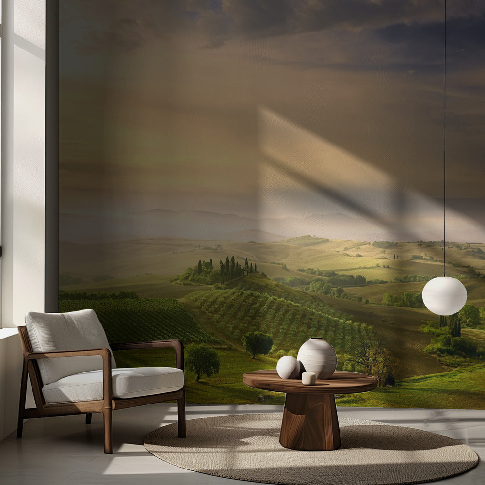 El amanecer de Podere Belvedere | Papel Pintado Fotográfico