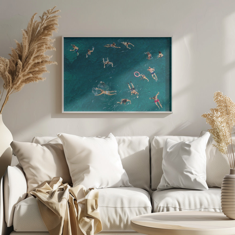 Nage en eau bleue | Posters - Affiche Artistique