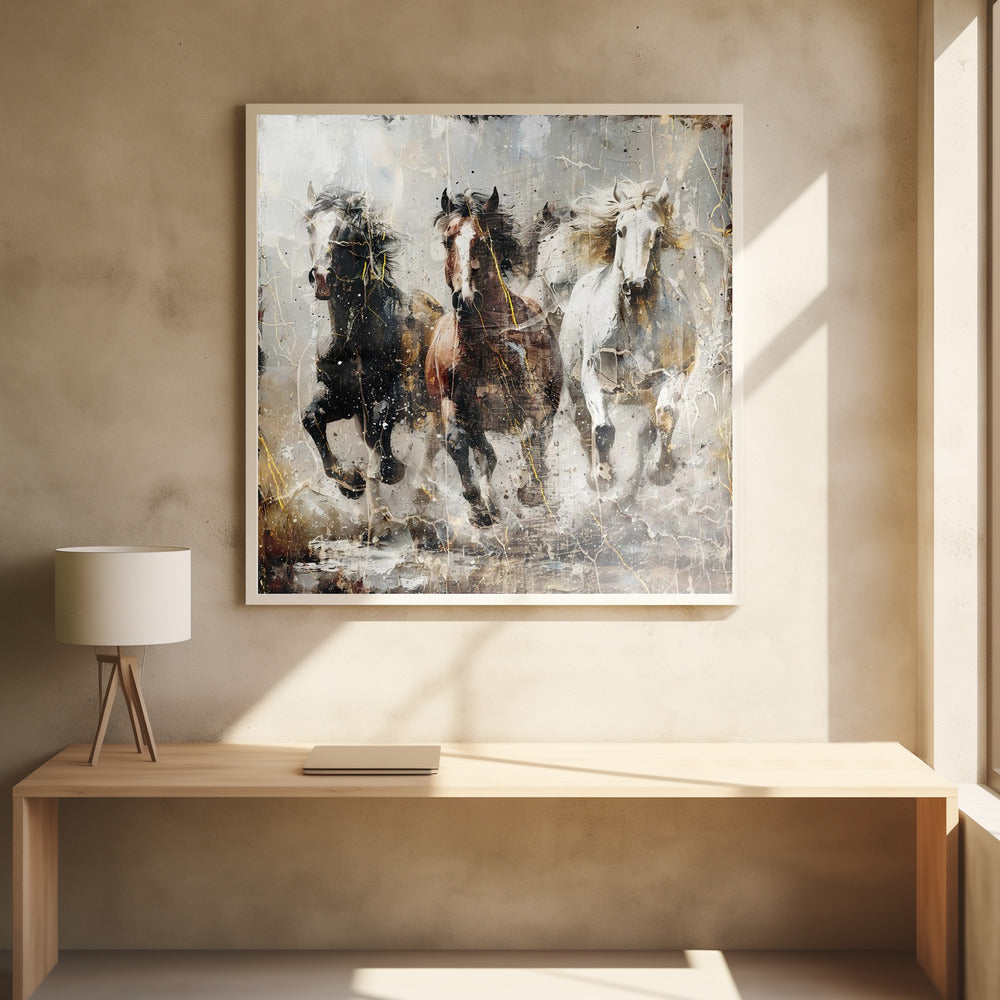 Pferd Vintage Kunst Illustration 15 | Poster