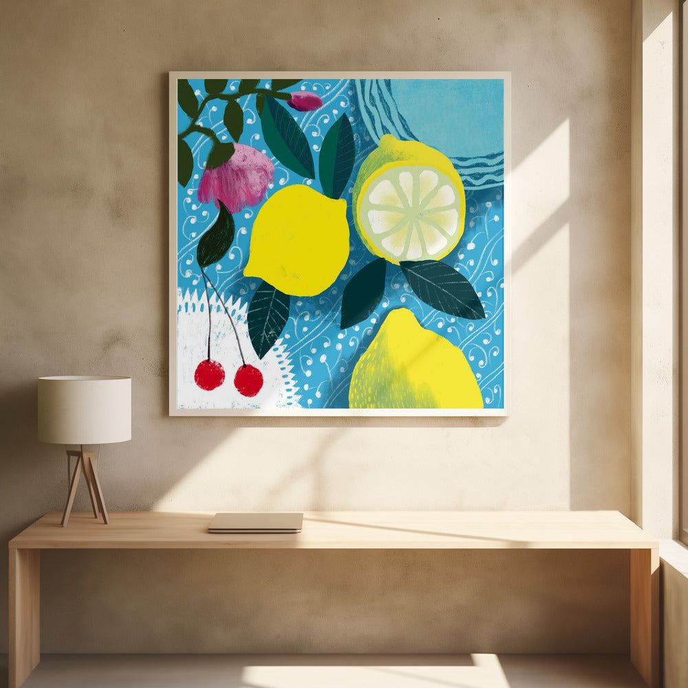 Zitrone und Kirschen | Poster