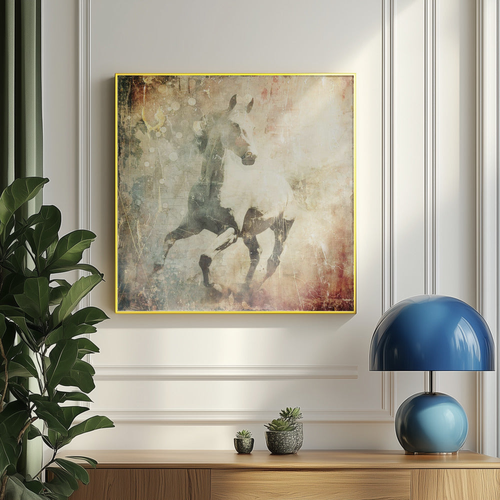 Pferd Vintage Kunst Illustration 07 | Poster