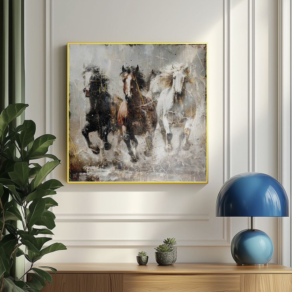 Pferd Vintage Kunst Illustration 15 | Poster