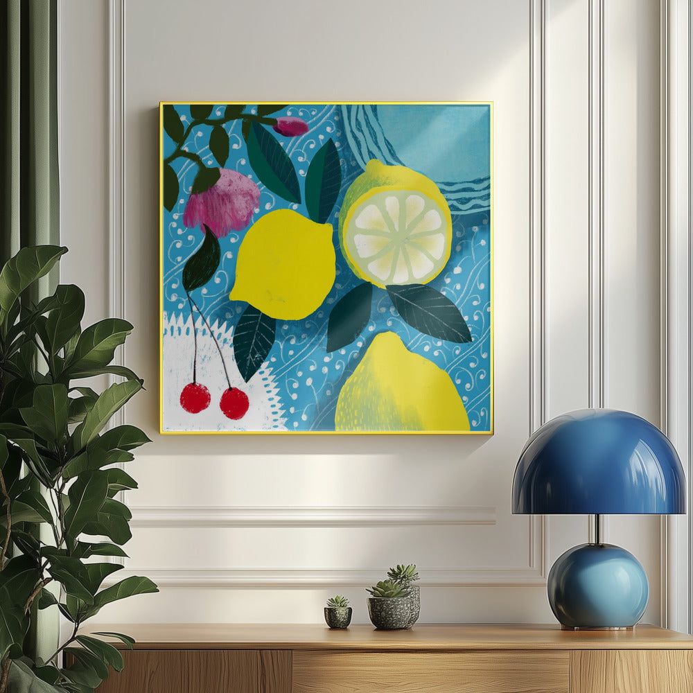 Zitrone und Kirschen | Poster