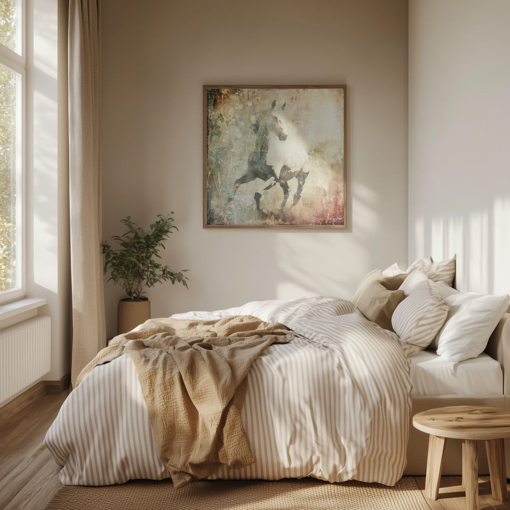 Pferd Vintage Kunst Illustration 07 | Poster