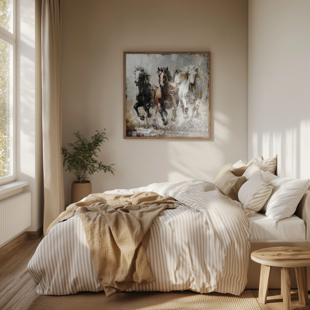 Pferd Vintage Kunst Illustration 15 | Poster