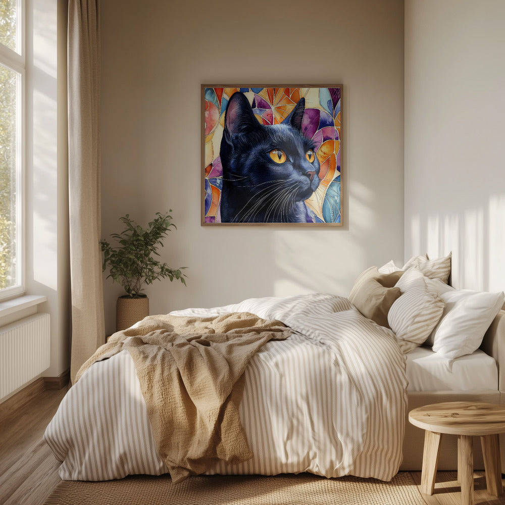 Black Cat Rocky | Poster