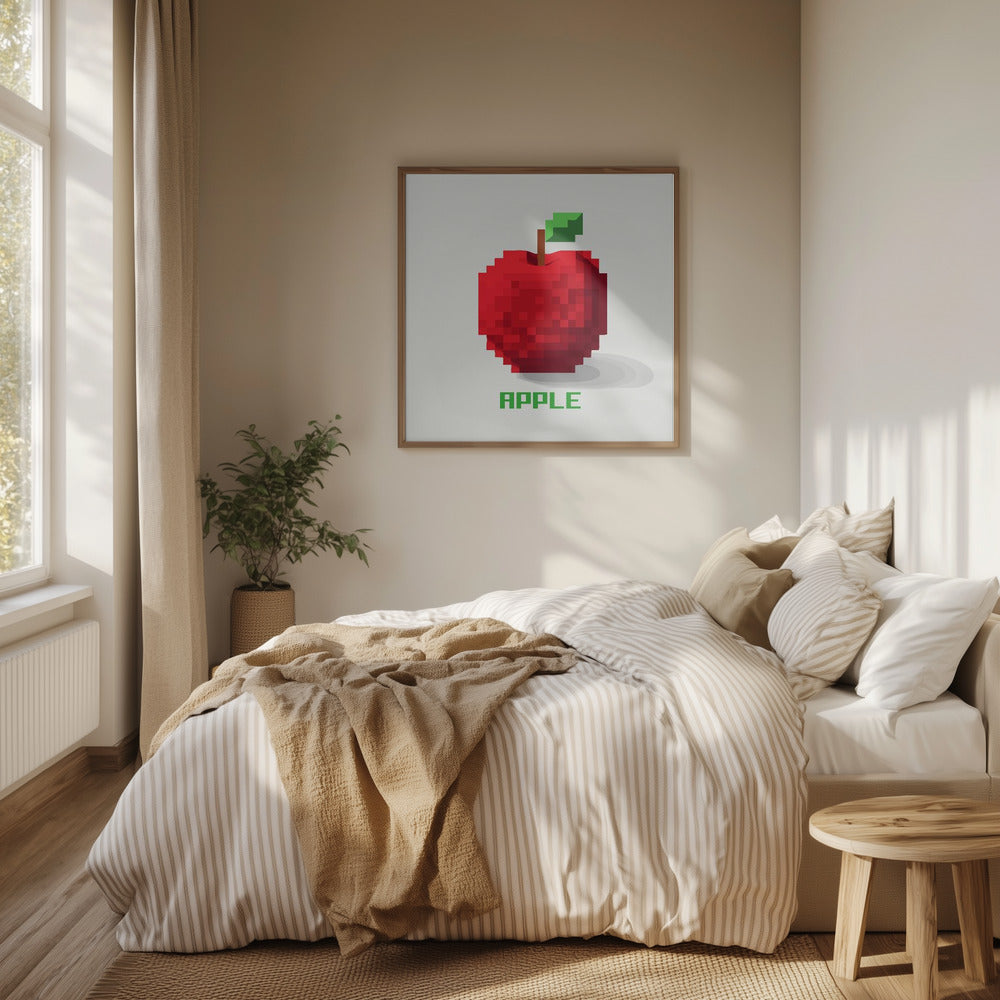 Pixel Obst Apfel | Poster