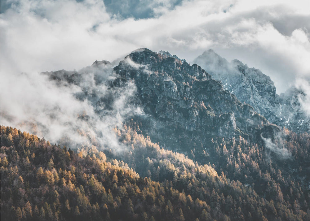 Nebel in den Bergen | Fototapeten