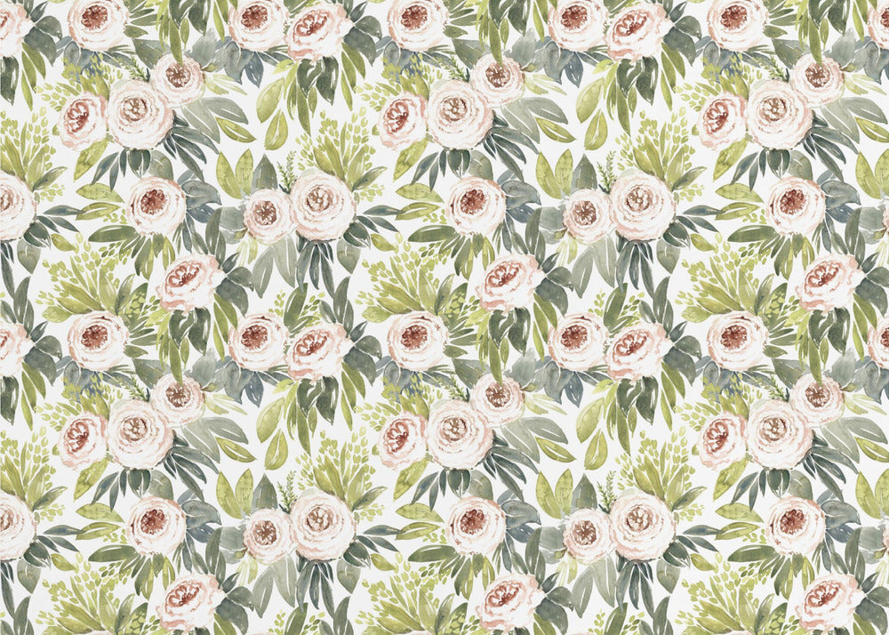 Ananada Aquarell botanisches Muster | Fototapeten