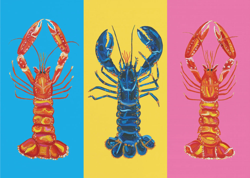 Pop-art z homara langoustines | Wydruki na łótnie