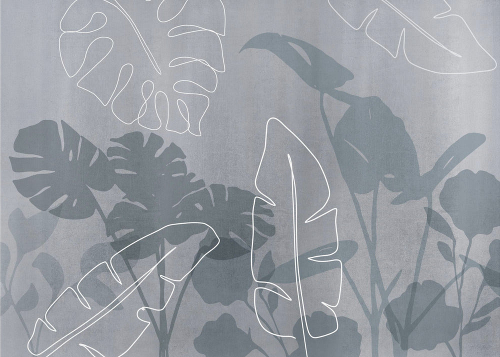 Abstracto Botánico y Línea | Papel Pintado Fotográfico